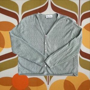 90s cableknit cardigan